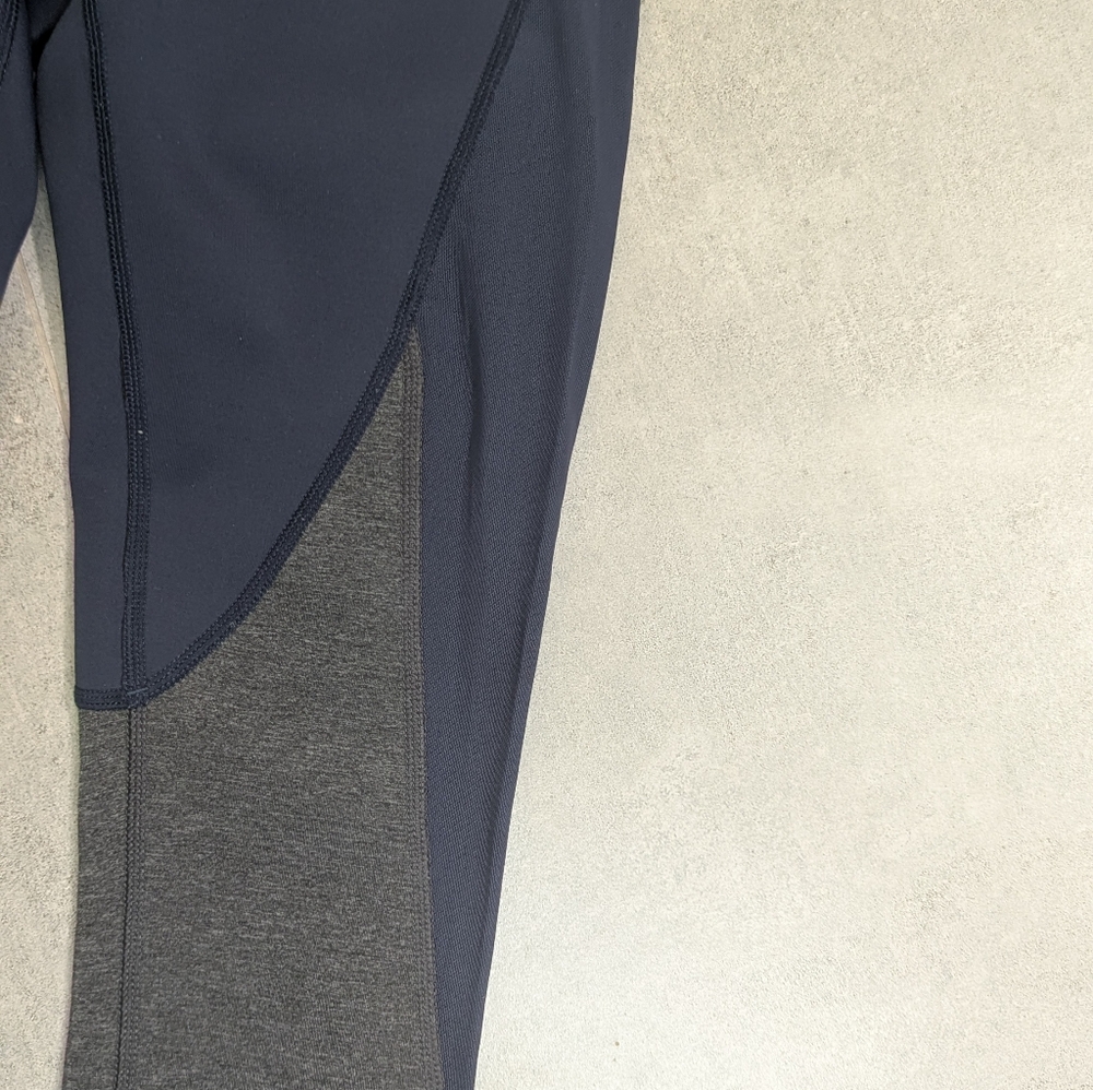 Aurum Petite Mesh Panel Leggings Navy XS High Rise Athletic Workout Pants‎ - Picture 5 of 8